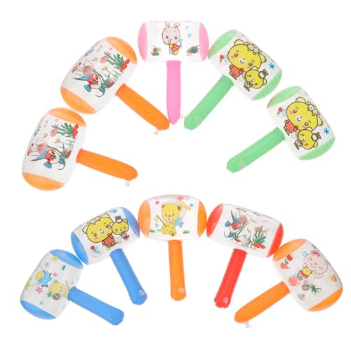 GARVALON 10St Hammer bläst auf Kinder tylonal Hammerglockenspielzeug Krachhammer Ornamente für Kinder hammer aufblasbar outdoorspielzeug Aufblasbarer Kinderhammer Spielzeughämmer Colorful von GARVALON