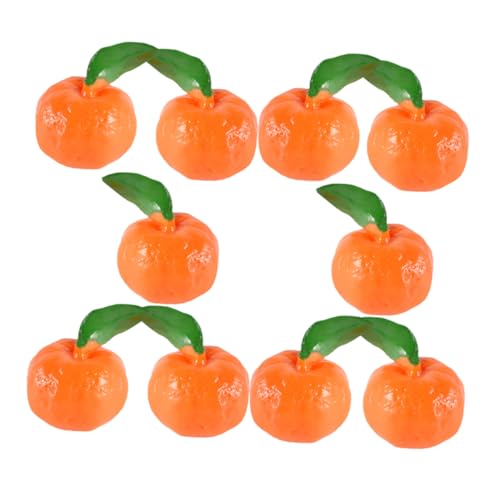 GARVALON 10st Simulierte Fruchtorange Deko Simulierte Fruchtmodelle Kunstorange Fruchtmodelle Zeigen Foto-Requisiten Simulationsfrucht Lebensechtes Orangefarbenes Modell Falsches Obst PVC von GARVALON