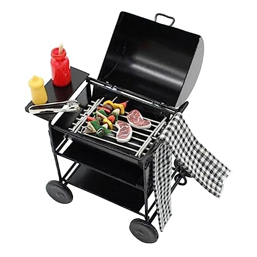 GARVALON 1 Set Miniatur BBQ Auto Lebensmittel Für 1:12 Puppenhaus Spielzeug Miniatur Puppenhaus Zubehör von GARVALON