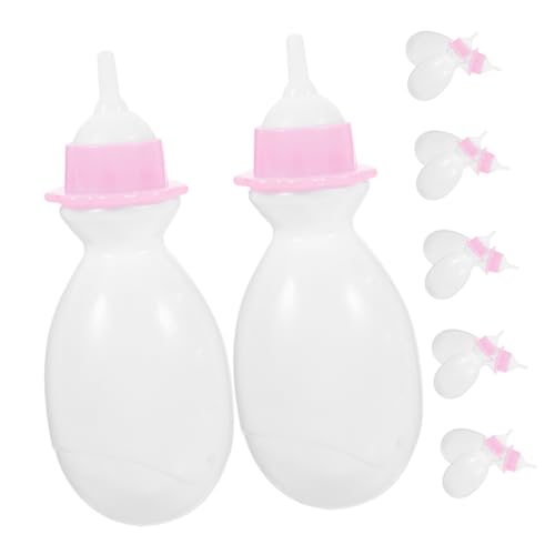 GARVALON 12 Stück Babyflasche Gefälschte Futterflasche Miniatur Babypuppenflaschen Puppenzubehör Kinderspielzeug Puppenhaus Spielzeug Kinder Rollenspiel Requisiten Babypuppen von GARVALON