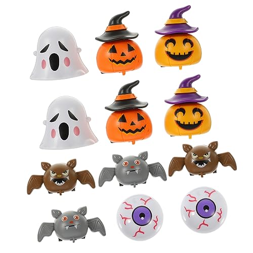 GARVALON Halloween Spielzeugautos Rückziehautos Mit Kürbis Geist Und Fledermaus Design Lustige Kinderaccessoires Für Halloween Dekoration Und von GARVALON