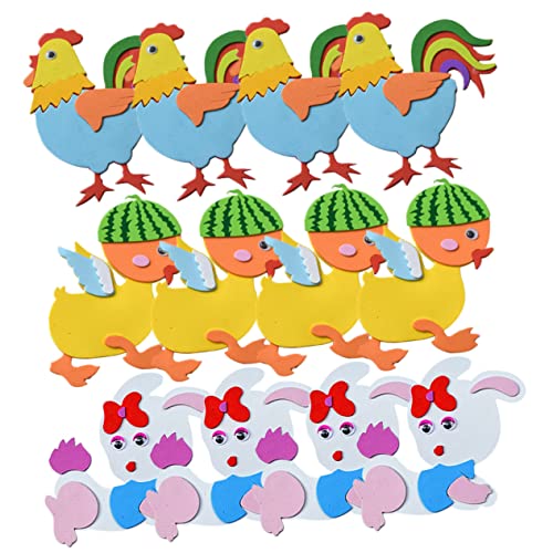 GARVALON 12pcs Selbstklebende Schäume Tierformen Aufkleber Buntes Kinder Aufkleber Party von GARVALON