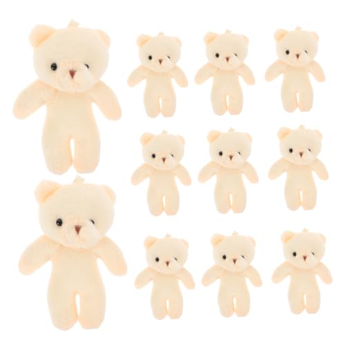 GARVALON 12st Mini-Puppe Kleine Bärenpuppe Bär Plüsch Bärenspielzeug Kuscheltiere Plüschtiere Weiche Bärenpuppe Plüsch Kleiner Bär Ausgestopfter Kleiner Bär Minibären Masse Bär Viel Stoff von GARVALON