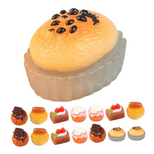 GARVALON 15st Minikuchen Mini- -Rollenspiel Kuchen Aus Dem Puppenhaus Miniatur Vorgetäuschter Kuchen Mini-hausverzierung Mini-Essen Gefälschter Nachtisch Food-Requisiten-dekor Harz von GARVALON