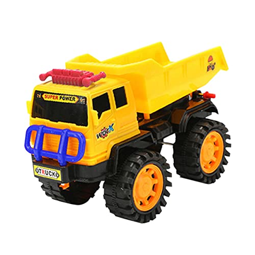 GARVALON 1Stk Modell Technisches Autospielzeug Kinderspielzeug Technisches LKW-Spielzeug Kinder Bagger Garbage Truck mädchen Spielzeug kippwagen Spielzeug Engineering-LKW-Spielzeug Yellow von GARVALON