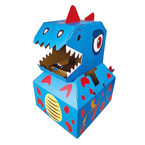 GARVALON 1stk Dinosaurier-Modell Kleinkindspielzeug Dinosaurier-Kleidung DIY Karton Kleidung Spielzeug Gehirnspielzeug Spielzeug Für Kleinkinder Puzzle Für Kinder Kinderkostüm Papier Blue von GARVALON