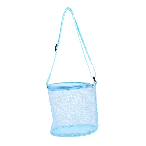 GARVALON 1stk Shell-Tasche Draußen Kinderspielzeug Extra Große Strandtasche Tragetaschen Mit Reißverschluss Mesh-strandtaschen Schwimmbad Kinder Strandtasche Faltbare Strandtasche PVC Blue von GARVALON