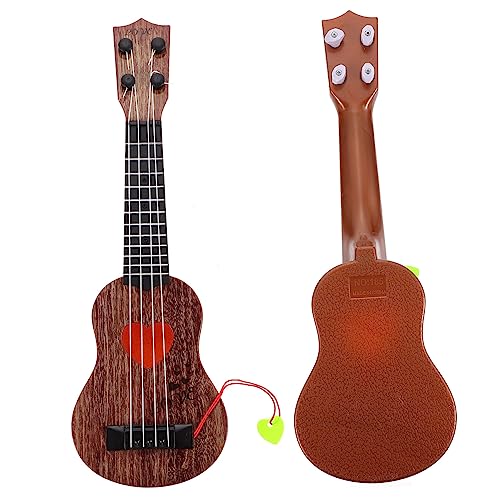 GARVALON 1stk Ukulele Gitarrenspielzeug Für Kinder Babyspielzeug Kinder Gitarre Musikspielzeug Für Kindergitarre Gitarre Für Kinder Spielzeug Für Babys Mini-Instrument Coffee Plastik von GARVALON