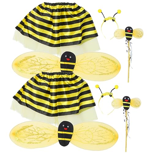 GARVALON 2 Sets Kleine Bienen Requisiten Bienenflügel Für Cosplay Bienen Prop Flügel Leistung Bienenflügel Bienenkostüm Cosplay Bienenflügel Kinderkostüm Halloween Flügel Biene von GARVALON