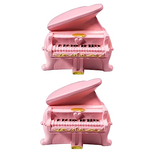GARVALON 2 Stück Mini Klavier Modell aus Resin Teiliges Realistische Puppenhaus Dekoration Miniatur Musikinstrument für Micro Landschaft und Mini Haus Zubehör GARVALON 2 Stück Mini Klavier Modell aus Resin Teiliges Realistische Puppenhaus Dekoration Miniatur Musikinstrument für Micro Landschaft und Mini Haus Zubehör von GARVALON