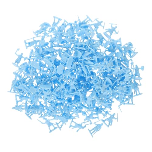 GARVALON 200St Minisoldat Spielzeugfiguren Modellfiguren ritterfiguren Minifiguren mittelalterliche Soldatenfiguren Spielzeuge Personenfigur realistische Miniaturmenschen Plastik Sky-Blue von GARVALON