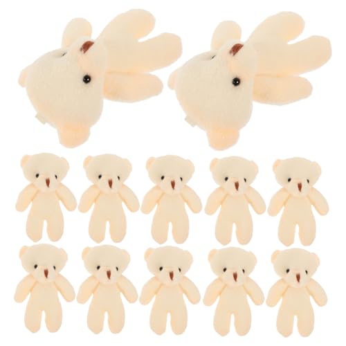 GARVALON 20St Mini-Bär Little Bear Bären-Taschenanhänger Kuscheltier Mini Bär Kuscheltiere kleine Bärenpuppe tragen Schlüsselanhänger Bärenanhänger kleine Bärenspielzeuge PP Baumwolle Beige von GARVALON