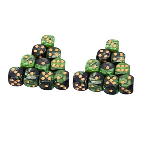 GARVALON 25 Stück 6 Würfel Aus Acryl Würfelspiele Brettspiele Spiel Würfel Würfeltischspiel Würfel Mit Abgerundeten Ecken D20 Würfel Schicke Würfel Partyspiel Punktwürfel Poly-würfel Black von GARVALON