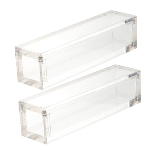 GARVALON 2Er-Box für Würfel beleuchtete Vitrine Würfelhalter-Etui LED Lichter Transparente Acrylbox mit Magnetverschluss Würfel Fall Würfelboxen aus Acryl von GARVALON