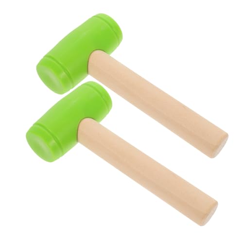 GARVALON 2st Holzspielzeug Für Kinder Kleiner Hammer Kleine Schlagspielzeuge Lustige Spielzeuge Kinder Hammerspielzeug -Hammer-Spielzeug Babyspielzeug Hölzern Green von GARVALON