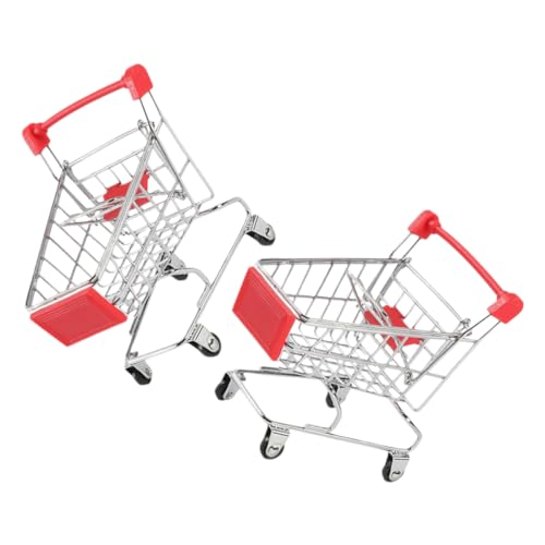 GARVALON Supermarkt-handwagen Spielzeug für Jungen und Mädchen Mini-Trolley Einkaufswagen Requisiten für Kinderzimmer Spielset Geburtstagsgeschenk von GARVALON