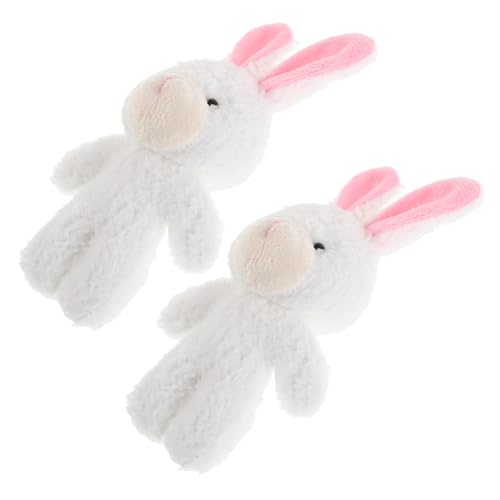 GARVALON 2st Puppenhauspuppe Bär Schlüsselanhänger Plüsch Kleine Bären Mini-plüschbär Valentinstag Partygeschenke Clown Plüsch Kuscheltiere Für Mädchen Rosa Hase Stofftier Kurzer Plüsch von GARVALON