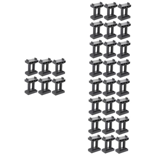 GARVALON 30 STK Zubehör für Schienenstege Hängebrücke Spielzeug Gleiseisenbahnzubehör Modelleisenbahn Landschaft Brückenpfeilermodell für Spiele Brückenpfeilermodell für Kinder Plastik Grey von GARVALON
