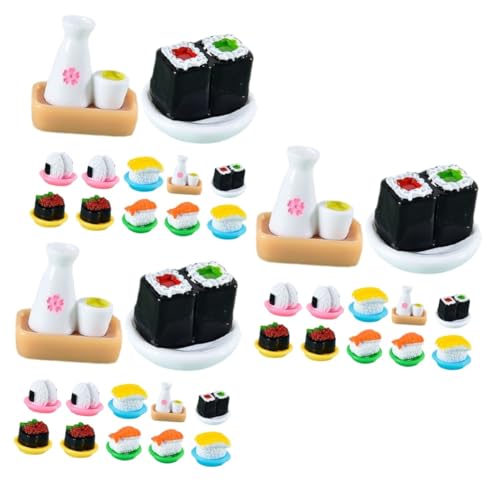 GARVALON 36 STK Simuliertes Japanisches Sushi Kleines Display-Sushi-Modell Sushi-modellmodelle Anzeigen Desktop-Sushi-Modell Mini- -Requisite Miniatur-Display-Sushi-Modell Harz von GARVALON