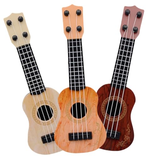 GARVALON 3 Stücke Kinder Gitarre Ukulele Spielzeug Set Pädagogisches Musik Spielzeug Für Kleinkinder von GARVALON