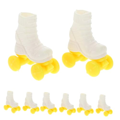 GARVALON 4 Paar Puppen-schlittschuh-Set Miniatur-Skischuhe für Puppen Im Maßstab 1:6 Ankleide-Accessoire von GARVALON