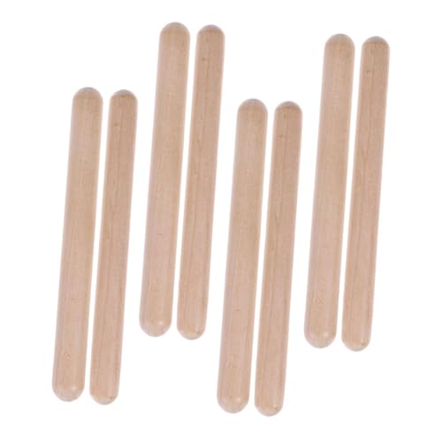 GARVALON 4 Paar Rhythmus Sticks Aus Hartholz Rhythmus Musiksticks Für Schlagzeuger Die Spielzeug Spielen Trommelstöcke Xylophon Spielzeug Kinderspielzeug Schlaginstrument Aus Holz von GARVALON