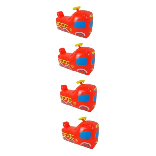 GARVALON 4 Stück Cartoon Aufblasbares Spielzeug Kinder Aufblasbares Autospielzeug Auto Spielzeug Hüpfburgen Und Hüpfburgen Aufblasbarer Becher Für Den Außenbereich Kinderspielzeug Rot PVC von GARVALON