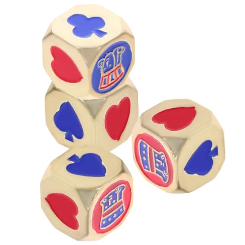 GARVALON 4stücke Metall Poker Würfel Für Brettspiele Dekorative Würfel Für Partys Und Barunterhaltung Leicht Und Langlebig Für Gesellige Spieleabende GARVALON 4stücke Metall Poker Würfel Für Brettspiele Dekorative Würfel Für Partys Und Barunterhaltung Leicht Und Langlebig Für Gesellige Spieleabende von GARVALON