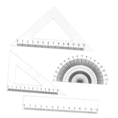 GARVALON 4 Stück Miniatur Kunststoff Lineal Puppenhaus Zubehör Puppenhaus Zubehör Puppenhaus Lineal Mini Lineal Modell Puppenzubehör Miniatur Lineal Für Puppen Miniatur Maßstab von GARVALON