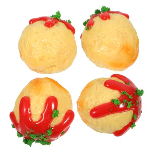 GARVALON 4 Stück Simulierte Mini Japanische Lebensmittellandschaft Japanisches Essen Mini Snack Modell Mini Szene Layout Requisite Miniatur Dekor Mini Snack Dekor Miniatur Snack von GARVALON