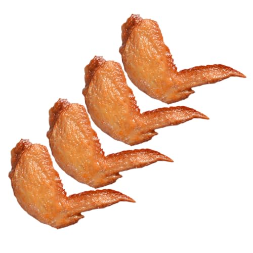 GARVALON 4 Stück Teiliges Realistische Wiederverwendbare PVC Hähnchenflügel Deko Detailgetreues Modell für Restaurant Fotorequisiten Künstliche Gebratene Hähnchenflügel Nachbildung GARVALON 4 Stück Teiliges Realistische Wiederverwendbare PVC Hähnchenflügel Deko Detailgetreues Modell für Restaurant Fotorequisiten Künstliche Gebratene Hähnchenflügel Nachbildung von GARVALON