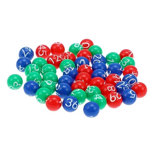 GARVALON 49 STK Ball der Lotteriemaschine FA Bingo-Nummer Bingokugeln mit Käfig Bingo-Token viel Bingo Kugeln Party Games Partyspiele für Erwachsene Bingo-Spiel Zahlenball Plastik von GARVALON