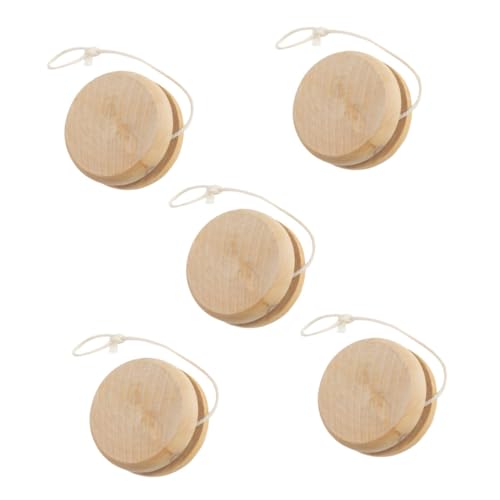 GARVALON Holz-jo-jo-bälle 5 Stück Einfache Jo-jo-Spielzeug Lernspielzeug Mit Schnur Für Hand-Augen-koordination Unisex-nutzung GARVALON Holz-jo-jo-bälle 5 Stück Einfache Jo-jo-Spielzeug Lernspielzeug Mit Schnur Für Hand-Augen-koordination Unisex-nutzung von GARVALON