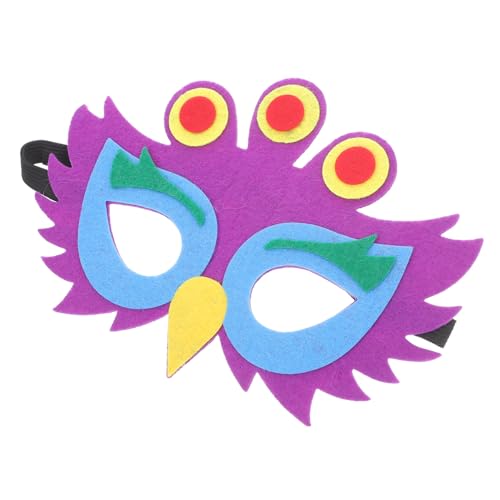 GARVALON 5 Stück Pfauenmaske Für Kinder Maskerade Partymaske Masken Mit Tiermotiven Filztiermaske Halloween Cosplay Requisite Schöne Tiermasken Kinderpartybevorzugung von GARVALON