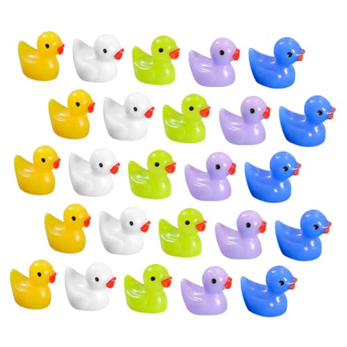 GARVALON 50 Stück Künstliche Enten Mini Enten Mini Tierfiguren Winzige Entenfiguren Mini Figuren Entenfiguren Miniaturstatuen Mini Ornament Garten Miniaturfiguren Winzige Modelle von GARVALON