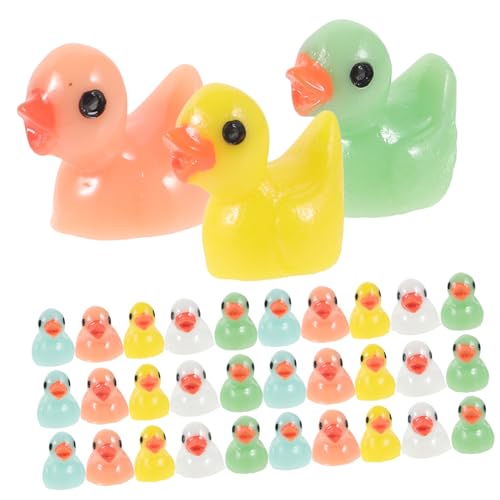 GARVALON 50 Stück Mini-Ente Enten Zum Ducken Entenplüsch Puppenhaus-miniaturen Minifiguren Mini-hasenfiguren Winzige Tiere Miniaturdekoration Kleine Tierfiguren Miniaturtiere Statue Harz von GARVALON