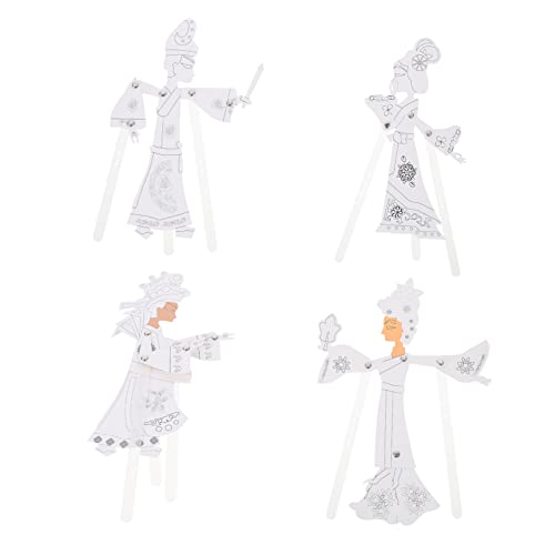 GARVALON 52 Sets DIY Material Set Chinesische Schattenpuppe Chinesisches Traditionelles Spielzeug Handpuppen Für Kinder Farbige Schattenpuppen Materialien Handgefertigtes Spielzeug von GARVALON