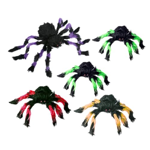 GARVALON 5St Halloween gefälschte Spinne Halloween-Party-Spinne Spukhaus Spinne Halloween plüschtier Halloween Party wohnungsdeko spinnenfänger gruselige Spinnenrequisiten Halloween-Spinnen von GARVALON