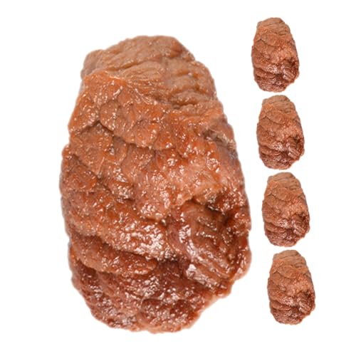 GARVALON 5st Beef-Nugget-Modell Küchendekoration Kunststoff-Fleisch Gefälschtes Fleisch-lebensmittelmodell Küchenfleischmodell Fake-Fleisch-Modell Künstliche Fleischstütze PVC Brown von GARVALON