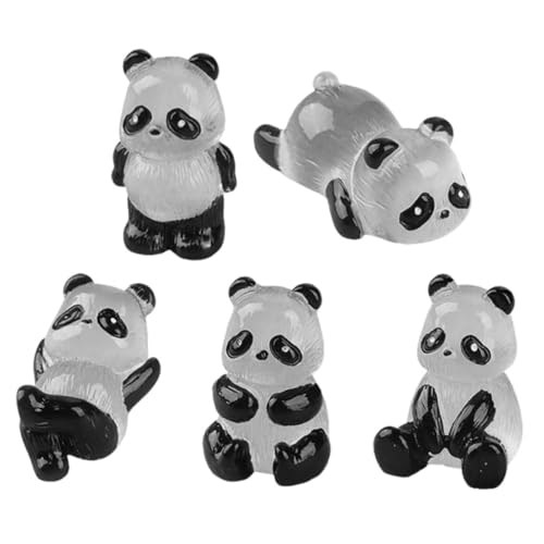 GARVALON 5st Mikrolandschaft Panda Miniaturtier Im Garten Kleiner Panda Mikrolandschafts-Panda-dekore Miniatur-Panda-Figur Für Den Garten Winzige Tiermodelle Kleines Tier Tierfigur Harz von GARVALON