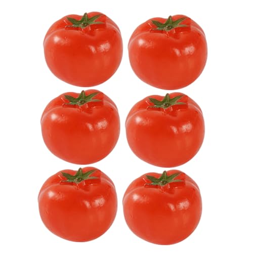 GARVALON 6 Stück Kirschtomaten Modell Dekor Künstliche Kirschtomaten Modell Heimbedarf Heim Obst Ornament Künstliche Früchte Simulationsfrüchte Realistische Kirschtomaten Obst von GARVALON