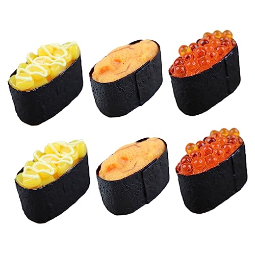 GARVALON 6 Stück Teiliges Realistisches Sushi Modell Täuschend Echte Onigiri und Meeresfrüchte Nachbildung Deko für Sushi Shops Fotografie und Verkaufsauslagen GARVALON 6 Stück Teiliges Realistisches Sushi Modell Täuschend Echte Onigiri und Meeresfrüchte Nachbildung Deko für Sushi Shops Fotografie und Verkaufsauslagen von GARVALON