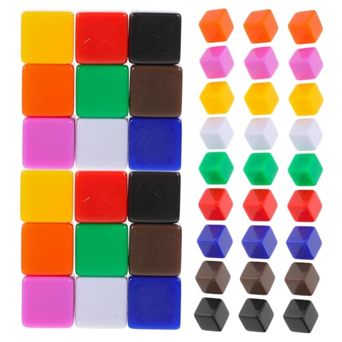 GARVALON 60st Würfel Aus Acryl Bastelwürfel Selber Machen Trocken Abwischbare Würfel DIY Zubehör Würfel Liefern Unfertige Acrylblöcke Acrylwürfel Selber Machen Spielwürfel Selber Machen von GARVALON