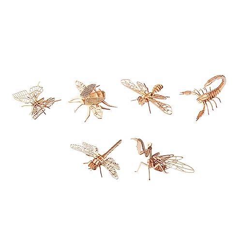 GARVALON 6Stücke Holz Puzzle für DIY Insekten Modell Puzzle Hölzernes Bausatz Kreativität und Koordination für Bastelprojekte GARVALON 6Stücke Holz Puzzle für DIY Insekten Modell Puzzle Hölzernes Bausatz Kreativität und Koordination für Bastelprojekte von GARVALON