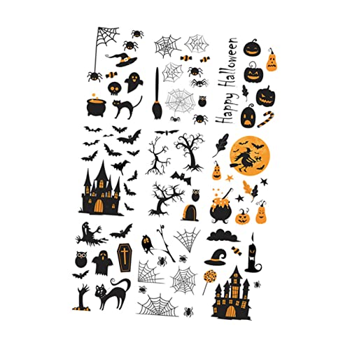 GARVALON 9 Blatt Halloween Computer Aufkleber Dekor Scrapbooking Dekorieren Sammelalbum Für Sammelalben Sammelalbum Geister Aufkleber Aufkleber Halloween Sammelalbum Aufkleber PVC von GARVALON