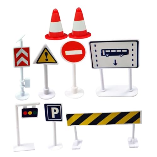 GARVALON 9 Stück Teiliges Kinderspielzeug Verkehrszeichen aus Sicherem mit Realistischen Straßen Ampelsignalen zur Spielerischen Verkehrserziehung und Kognitiver Fähigkeiten GARVALON 9 Stück Teiliges Kinderspielzeug Verkehrszeichen aus Sicherem mit Realistischen Straßen Ampelsignalen zur Spielerischen Verkehrserziehung und Kognitiver Fähigkeiten von GARVALON
