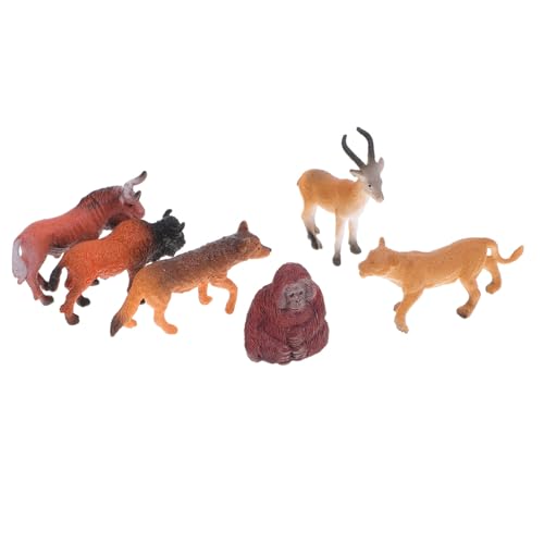 GARVALON Afrikanische Tiermodelle Set 6-TLG. Miniatur-harzspielzeug Tierfiguren Realistische Wohndekorstücke von GARVALON