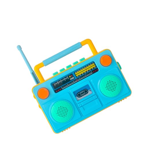 GARVALON Analoges Radio Rollenspiel Musikspielzeug Musical Spielen Spielzeug Vorgeben Spielzeug Spielzeug Hausspielzeug Spielen Funksimulationsspielzeug Cartoon-Radio-Spielzeug Blue Abs von GARVALON