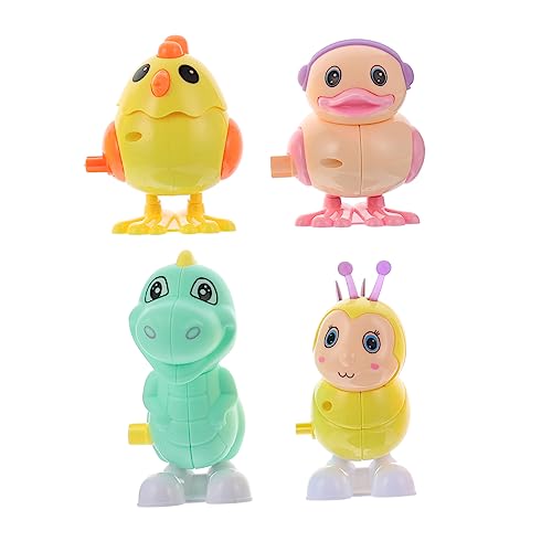 GARVALON 4pcs Jungen Und Mädchen Spielzeug Tier Uhrwerk Spielzeug Wind-up Spielzeug Kleinkind Zufällige Farbe von GARVALON