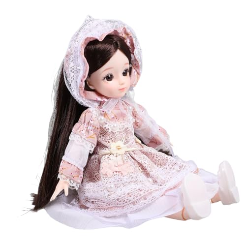 GARVALON BJD-Gelenkpuppe Mädchen-BJD- kleine Puppen DIY- im Lolita-Stil kinderspielzeug Puppen-Accessoires Feenkleid Gliederpuppe im hawaiianischen Stil lebendige Samt von GARVALON